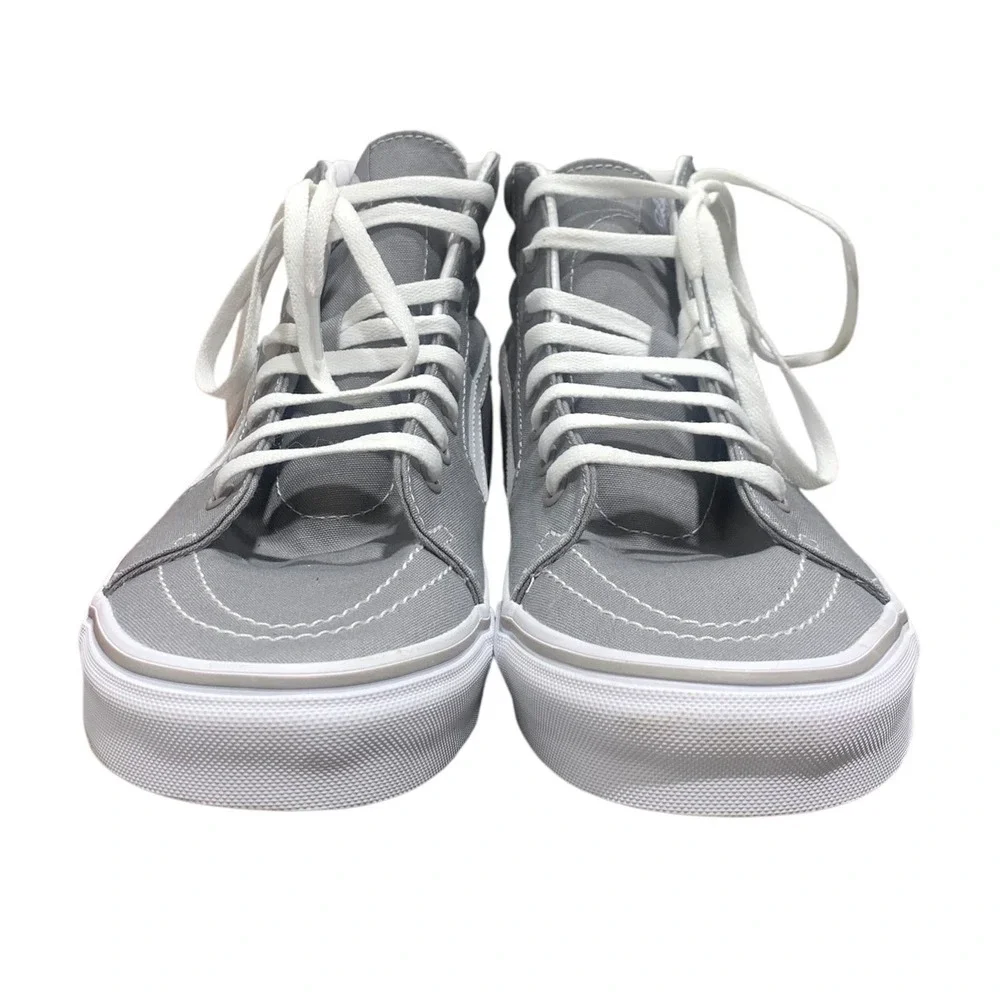 Vans Sk8-Hi High Top Sneakers Frost Grey White Canvas Skate Shoes Mens 12